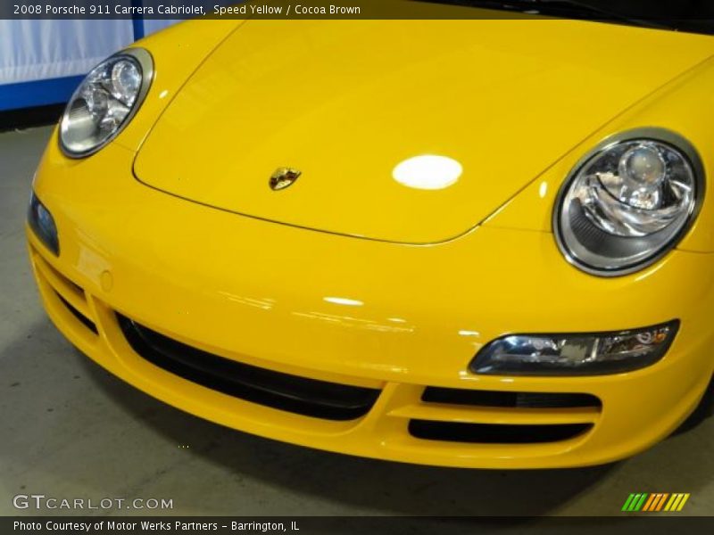 Speed Yellow / Cocoa Brown 2008 Porsche 911 Carrera Cabriolet