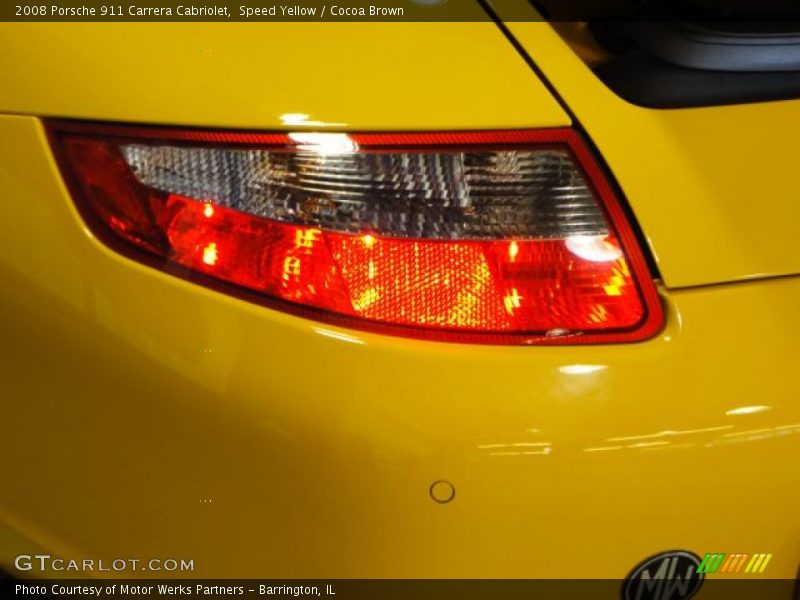 Speed Yellow / Cocoa Brown 2008 Porsche 911 Carrera Cabriolet