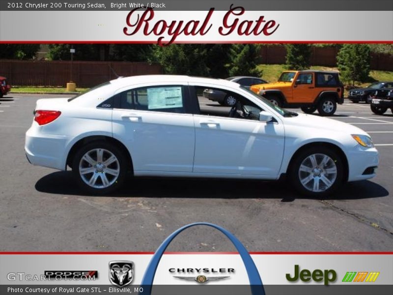 Bright White / Black 2012 Chrysler 200 Touring Sedan