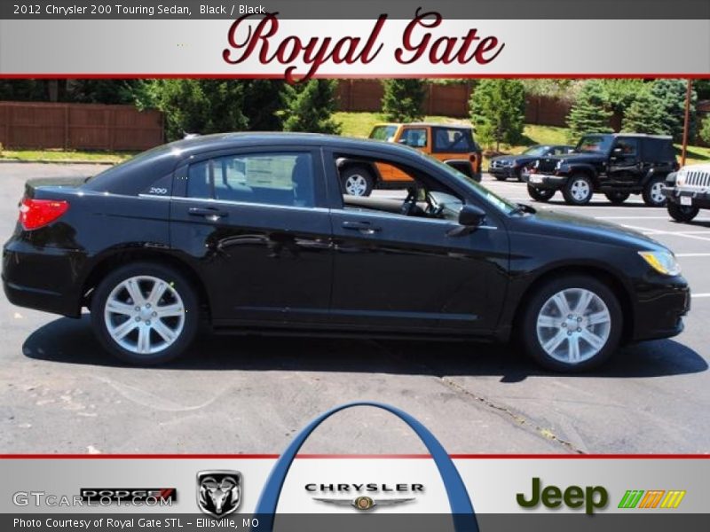 Black / Black 2012 Chrysler 200 Touring Sedan