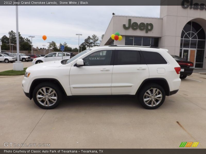 Stone White / Black 2012 Jeep Grand Cherokee Laredo