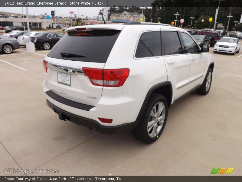 Stone White / Black 2012 Jeep Grand Cherokee Laredo