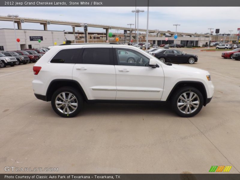 Stone White / Black 2012 Jeep Grand Cherokee Laredo