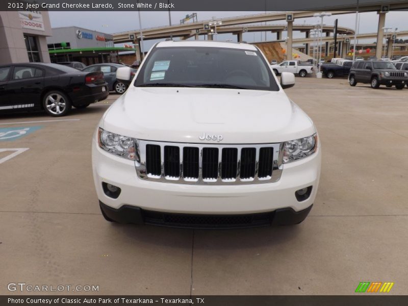 Stone White / Black 2012 Jeep Grand Cherokee Laredo