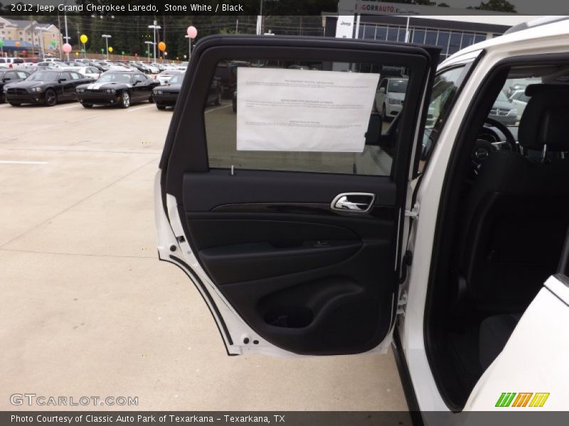 Stone White / Black 2012 Jeep Grand Cherokee Laredo