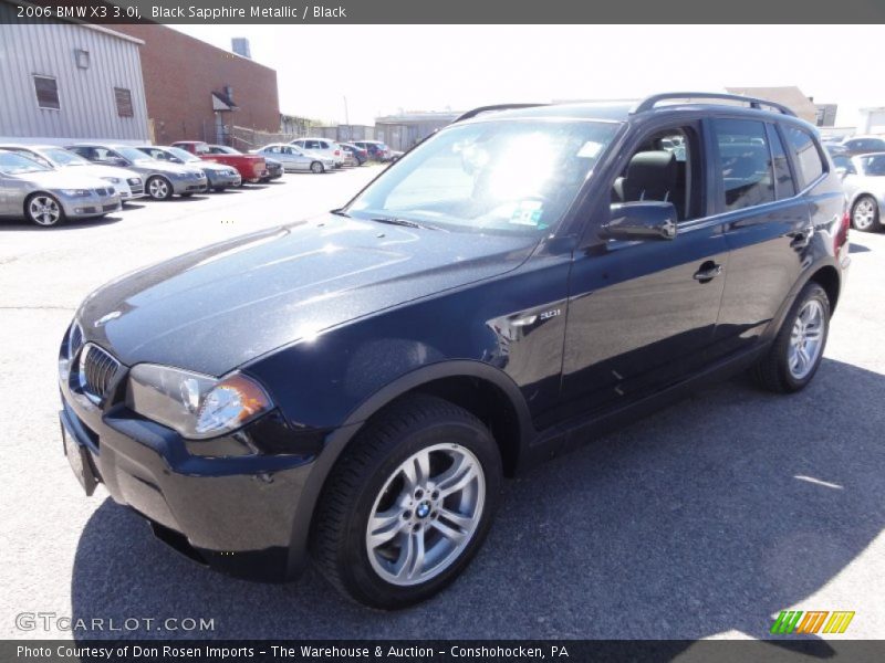 Black Sapphire Metallic / Black 2006 BMW X3 3.0i