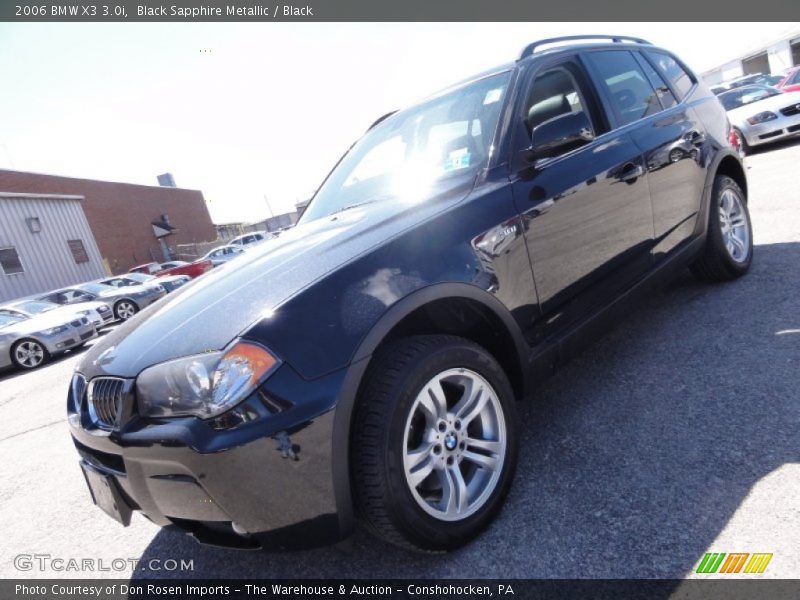 Black Sapphire Metallic / Black 2006 BMW X3 3.0i