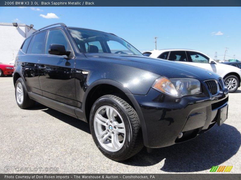 Black Sapphire Metallic / Black 2006 BMW X3 3.0i