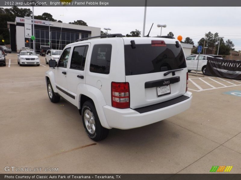 Bright White / Pastel Pebble Beige 2012 Jeep Liberty Sport