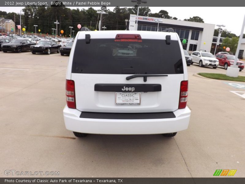Bright White / Pastel Pebble Beige 2012 Jeep Liberty Sport