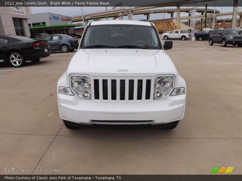 Bright White / Pastel Pebble Beige 2012 Jeep Liberty Sport