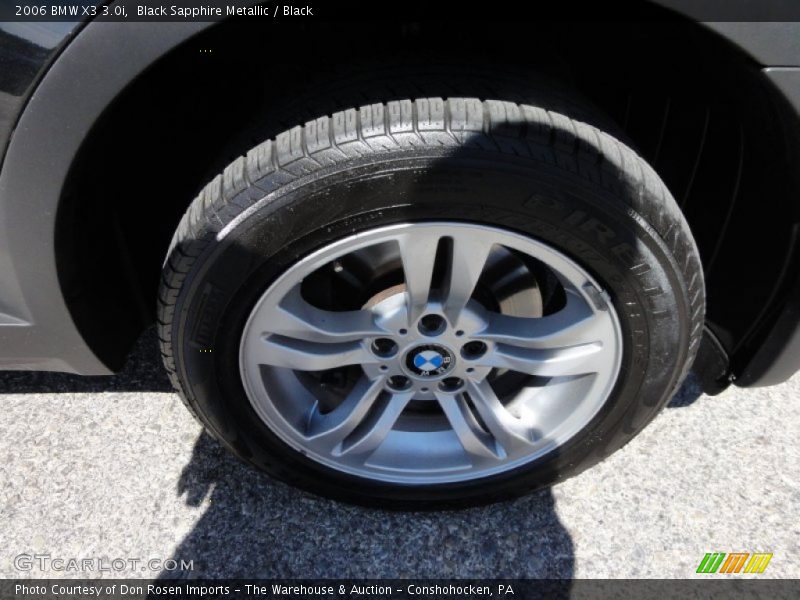 Black Sapphire Metallic / Black 2006 BMW X3 3.0i
