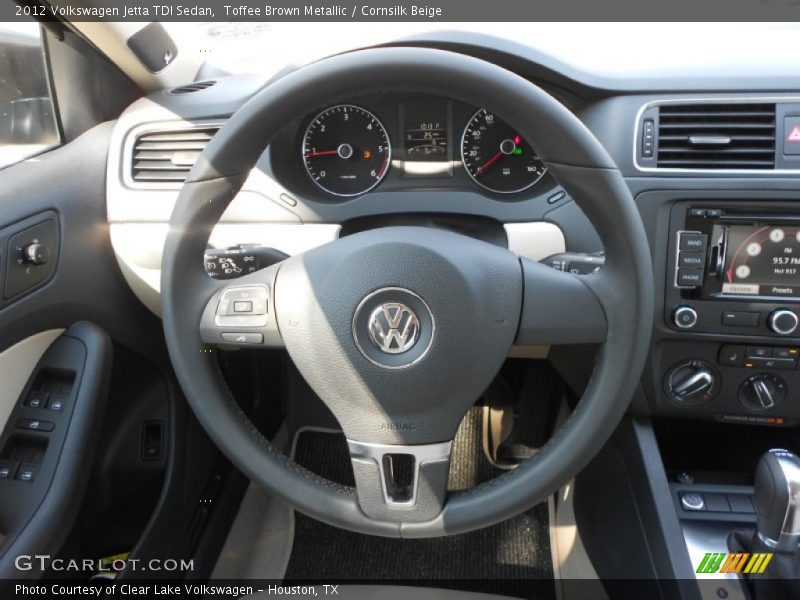 Toffee Brown Metallic / Cornsilk Beige 2012 Volkswagen Jetta TDI Sedan