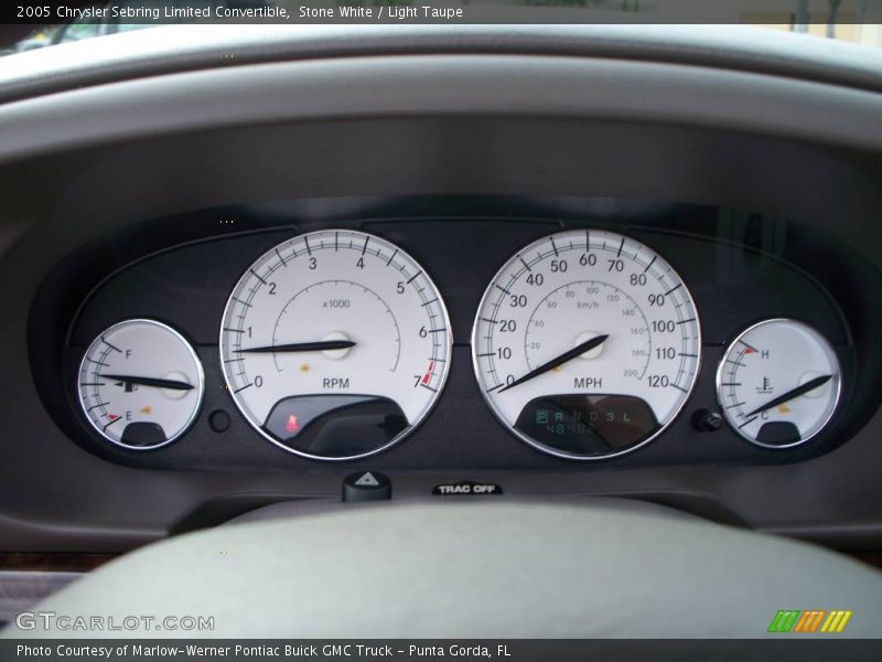 Stone White / Light Taupe 2005 Chrysler Sebring Limited Convertible