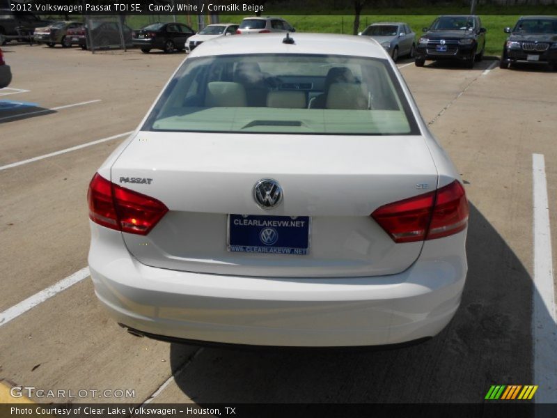 Candy White / Cornsilk Beige 2012 Volkswagen Passat TDI SE