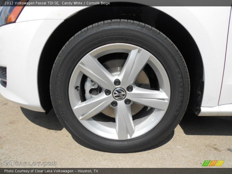 Candy White / Cornsilk Beige 2012 Volkswagen Passat TDI SE