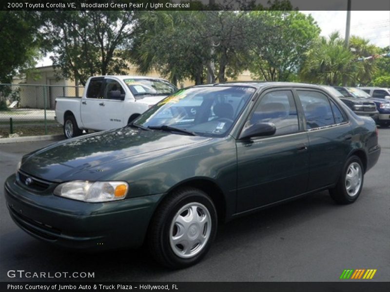 Woodland Green Pearl / Light Charcoal 2000 Toyota Corolla VE