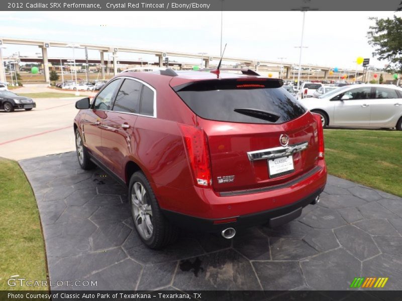 Crystal Red Tintcoat / Ebony/Ebony 2012 Cadillac SRX Performance