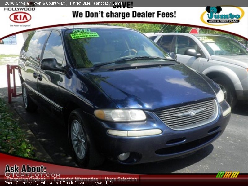 Patriot Blue Pearlcoat / Camel 2000 Chrysler Town & Country LXi