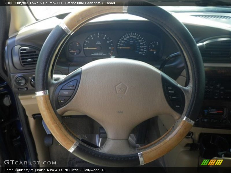 Patriot Blue Pearlcoat / Camel 2000 Chrysler Town & Country LXi