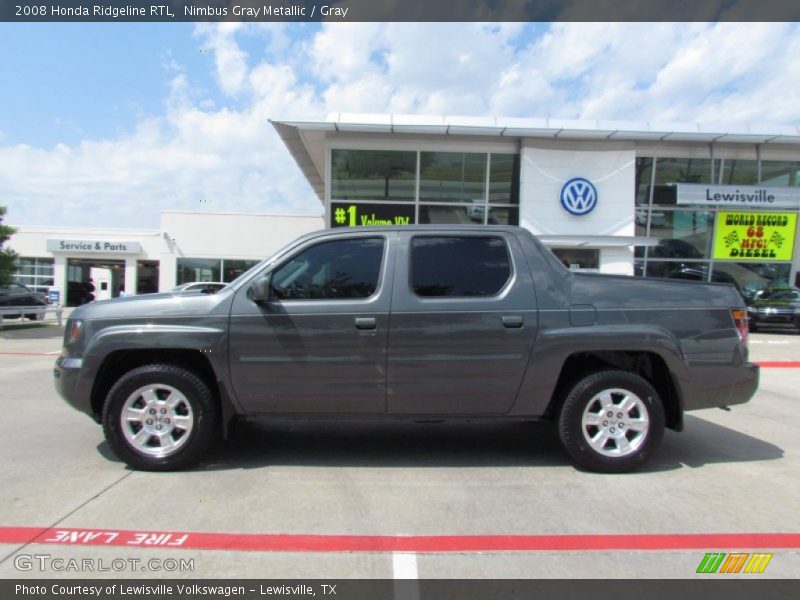 Nimbus Gray Metallic / Gray 2008 Honda Ridgeline RTL