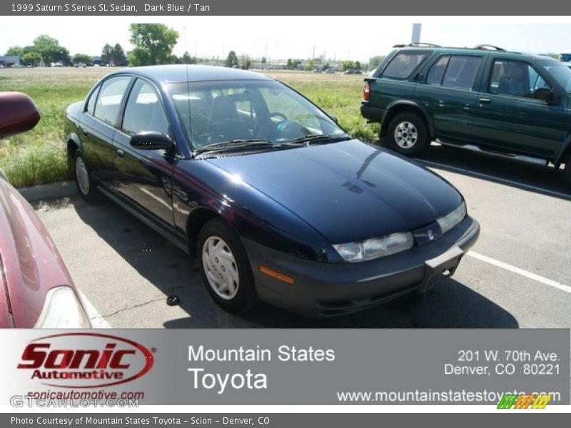 Dark Blue / Tan 1999 Saturn S Series SL Sedan