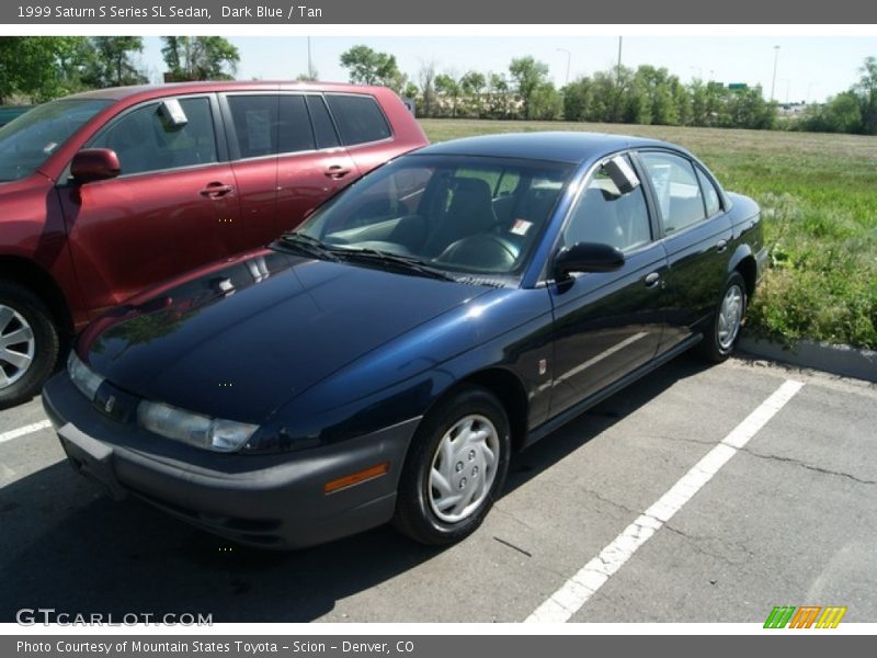 Dark Blue / Tan 1999 Saturn S Series SL Sedan