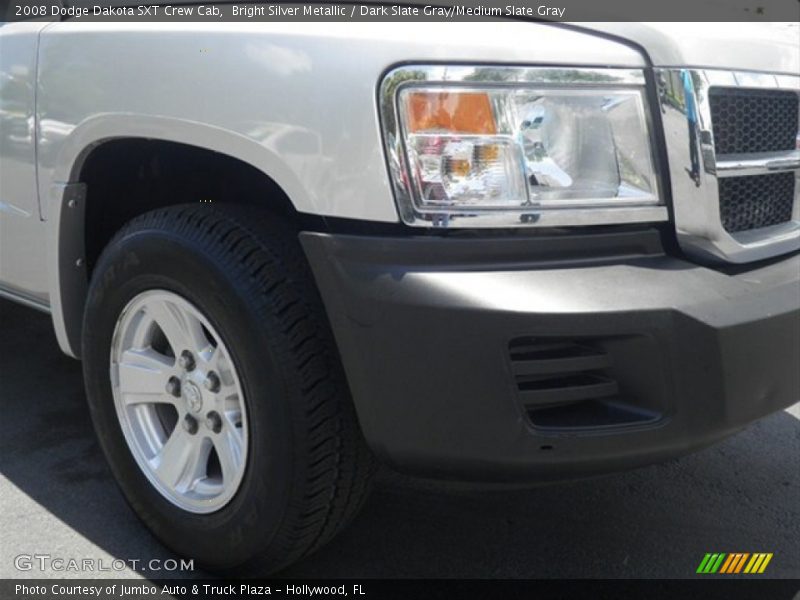 Bright Silver Metallic / Dark Slate Gray/Medium Slate Gray 2008 Dodge Dakota SXT Crew Cab