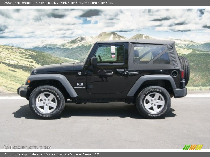 Black / Dark Slate Gray/Medium Slate Gray 2008 Jeep Wrangler X 4x4