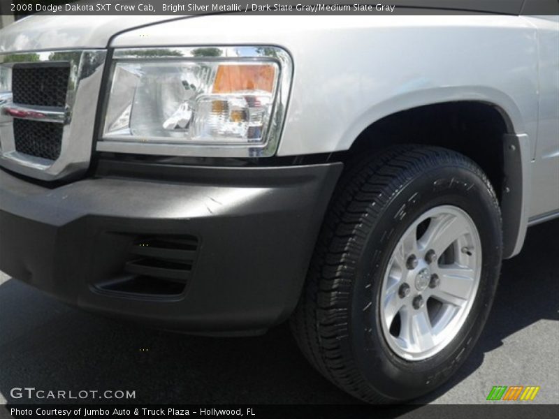 Bright Silver Metallic / Dark Slate Gray/Medium Slate Gray 2008 Dodge Dakota SXT Crew Cab