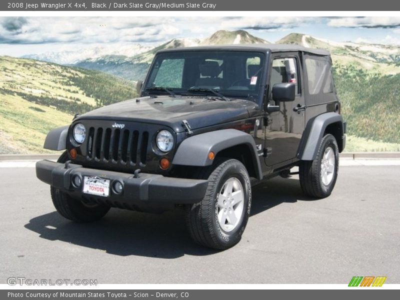 Black / Dark Slate Gray/Medium Slate Gray 2008 Jeep Wrangler X 4x4