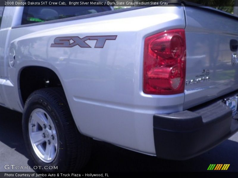 Bright Silver Metallic / Dark Slate Gray/Medium Slate Gray 2008 Dodge Dakota SXT Crew Cab