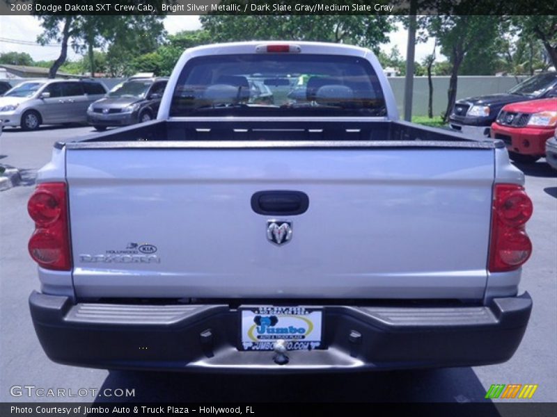 Bright Silver Metallic / Dark Slate Gray/Medium Slate Gray 2008 Dodge Dakota SXT Crew Cab