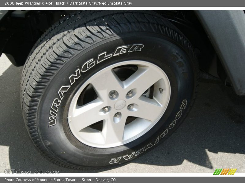 Black / Dark Slate Gray/Medium Slate Gray 2008 Jeep Wrangler X 4x4