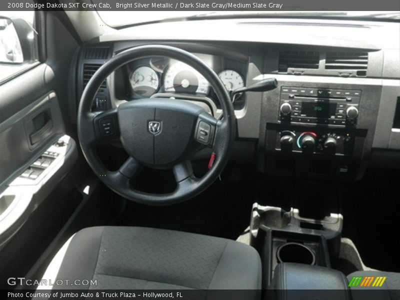 Bright Silver Metallic / Dark Slate Gray/Medium Slate Gray 2008 Dodge Dakota SXT Crew Cab