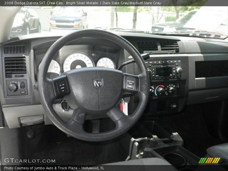 Bright Silver Metallic / Dark Slate Gray/Medium Slate Gray 2008 Dodge Dakota SXT Crew Cab
