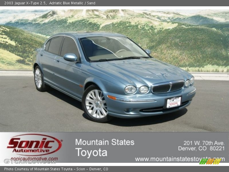 Adriatic Blue Metallic / Sand 2003 Jaguar X-Type 2.5
