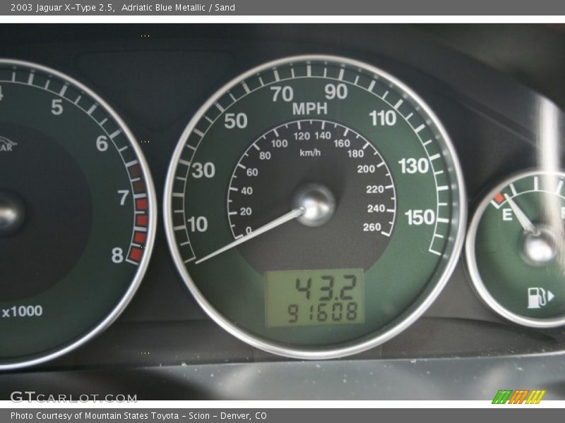 Adriatic Blue Metallic / Sand 2003 Jaguar X-Type 2.5