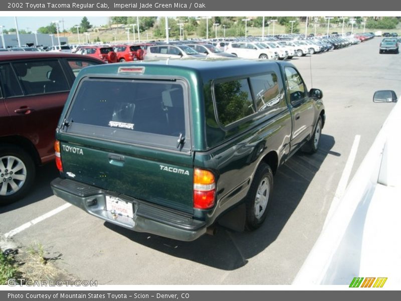 Imperial Jade Green Mica / Oak 2002 Toyota Tacoma Regular Cab