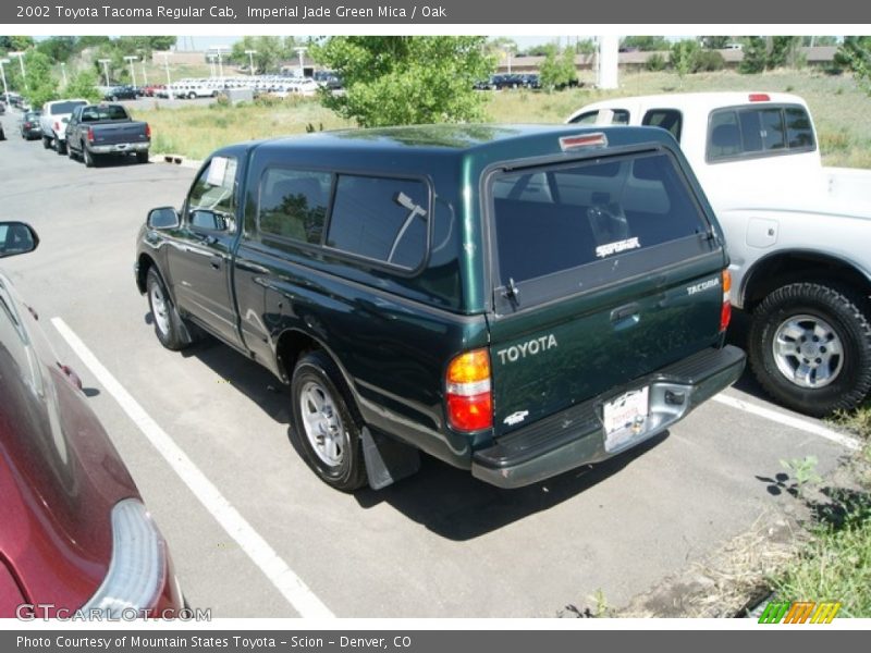 Imperial Jade Green Mica / Oak 2002 Toyota Tacoma Regular Cab