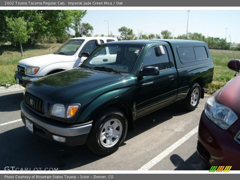 Imperial Jade Green Mica / Oak 2002 Toyota Tacoma Regular Cab