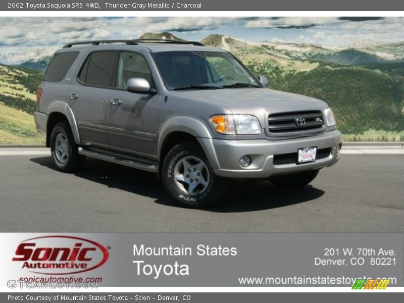 Thunder Gray Metallic / Charcoal 2002 Toyota Sequoia SR5 4WD