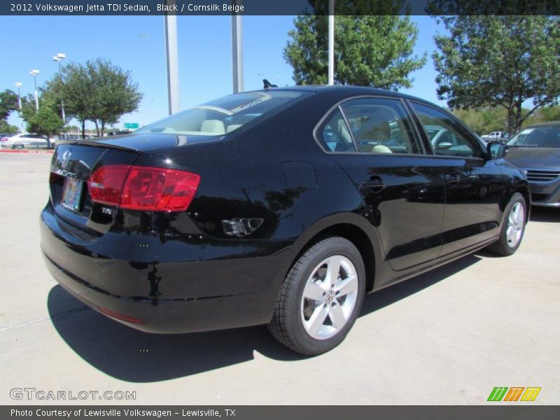Black / Cornsilk Beige 2012 Volkswagen Jetta TDI Sedan
