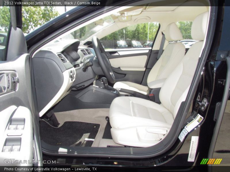 Black / Cornsilk Beige 2012 Volkswagen Jetta TDI Sedan