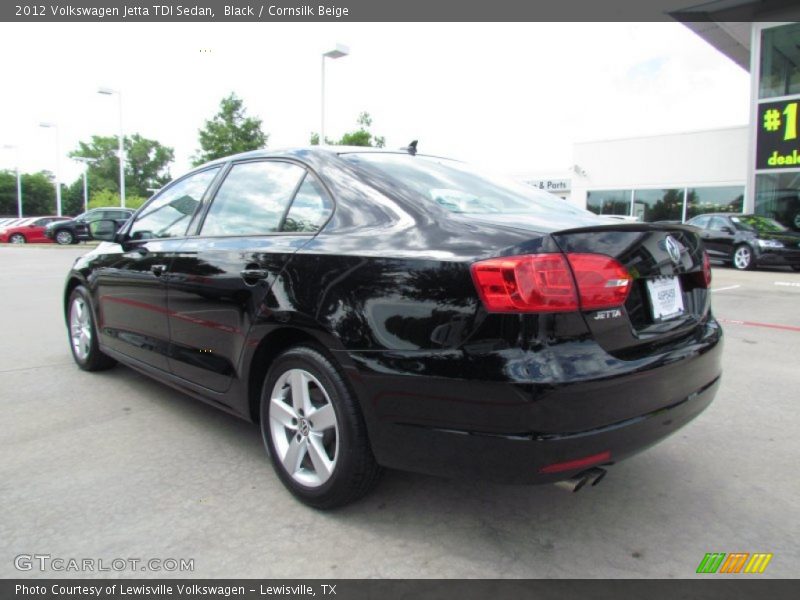 Black / Cornsilk Beige 2012 Volkswagen Jetta TDI Sedan