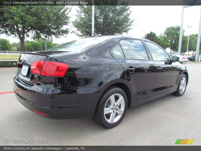 Black / Cornsilk Beige 2012 Volkswagen Jetta TDI Sedan