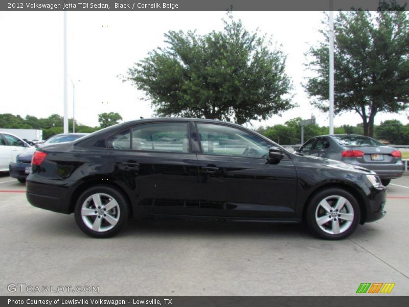 Black / Cornsilk Beige 2012 Volkswagen Jetta TDI Sedan