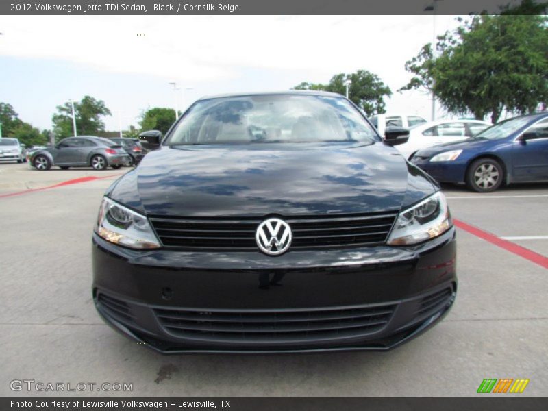 Black / Cornsilk Beige 2012 Volkswagen Jetta TDI Sedan