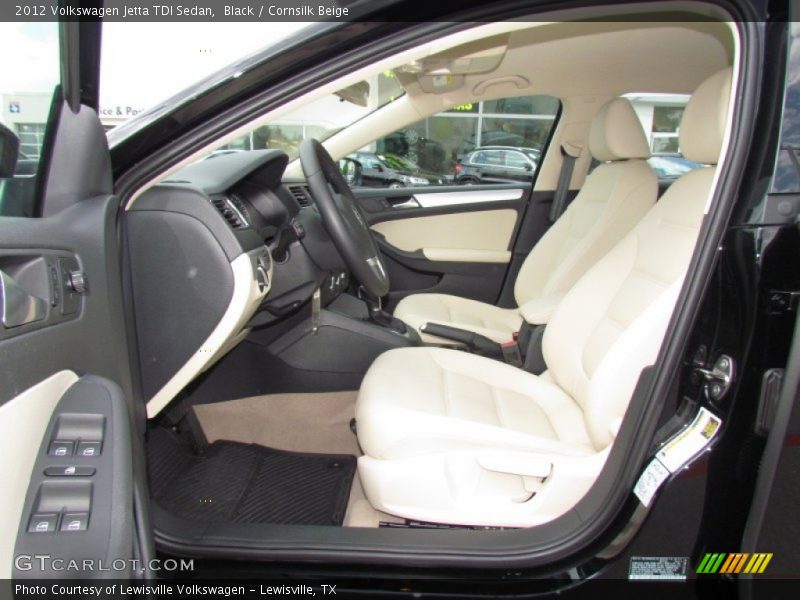 Black / Cornsilk Beige 2012 Volkswagen Jetta TDI Sedan