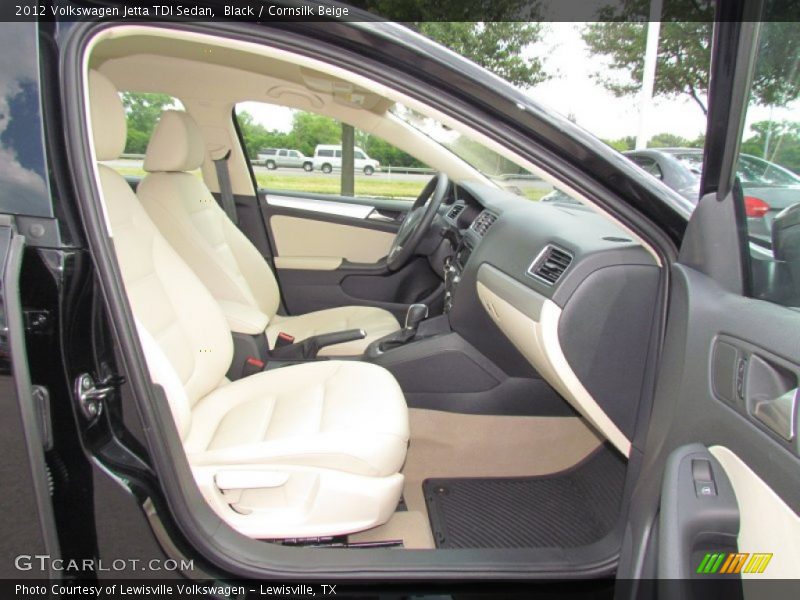 Black / Cornsilk Beige 2012 Volkswagen Jetta TDI Sedan